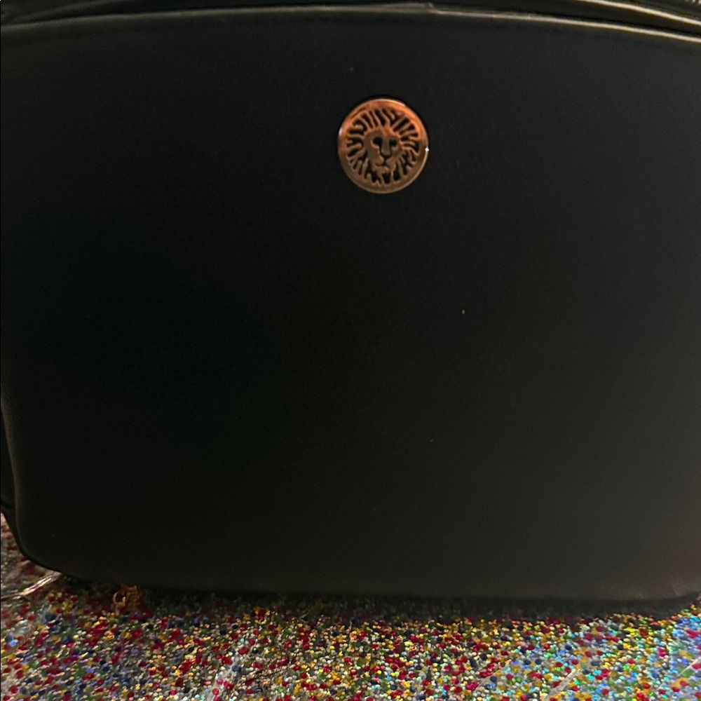 Black Leather Anne Klein crossbody purse